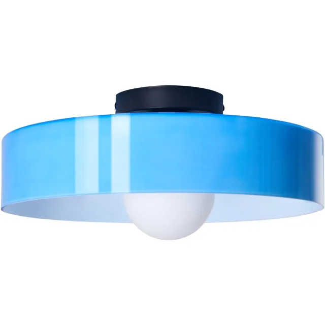 Beliani LUGUSE - Plafondlamp - Blauw - Glas