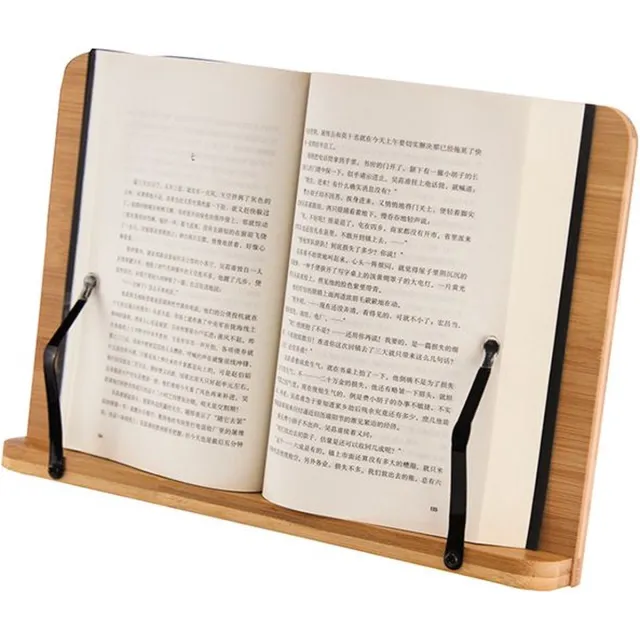 Fedec Bamboe Boekenstandaard - Boekensteun - Inklapbaar - Kookstandaard - 38x28cm