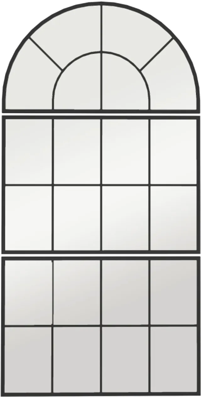 ZYLARO Raamspiegel - 3-delig - Metalen frame - 76 x 53 cm - Zwart