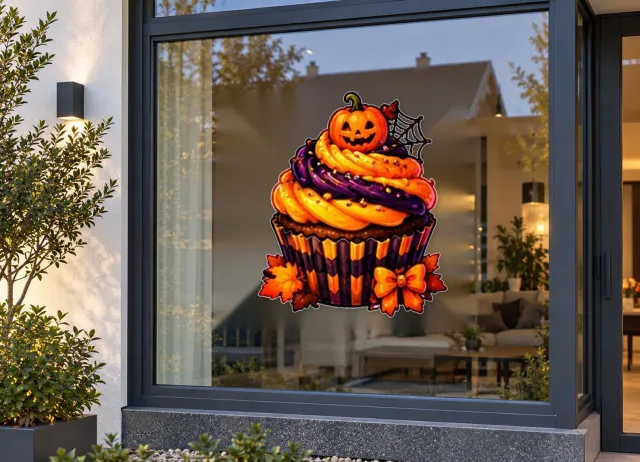 De Stickerman Halloween Raamsticker 30cm Breed Herbruikbaar Weerbestendig (CV18) Multi
