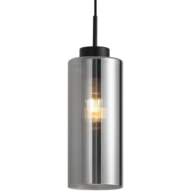 QAZQA art deco railsysteem verlichting, railverlichting - Iconic Laura - zwart met rookglas, 12cm, ideaal als lamp woonkamer