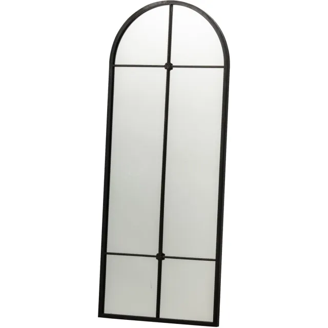 J-Line Antieke wandspiegel - spiegel - zwart - small