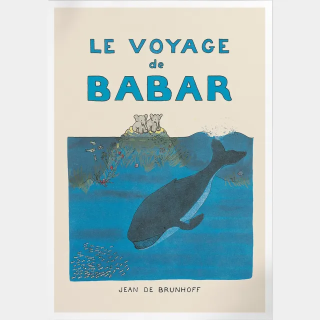 Pepperwall Le Voyage De Babar (Babar de Olifant) | Poster | B2: 50 x 70 cm Multikleur