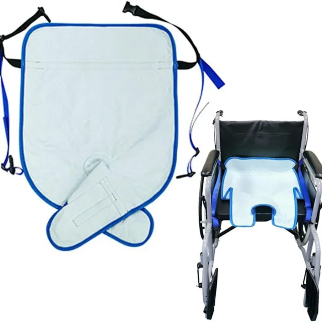 Wclavion Absorberende rolstoel incontinentiekussen met geïntegreerde valbeveiligingsheupriemen, waterdicht herbruikbaar verzorgingskussen voor ouderen en incontinent patiënten, universeel passend voor standaard rolstoelen en verzorgingsstoelen