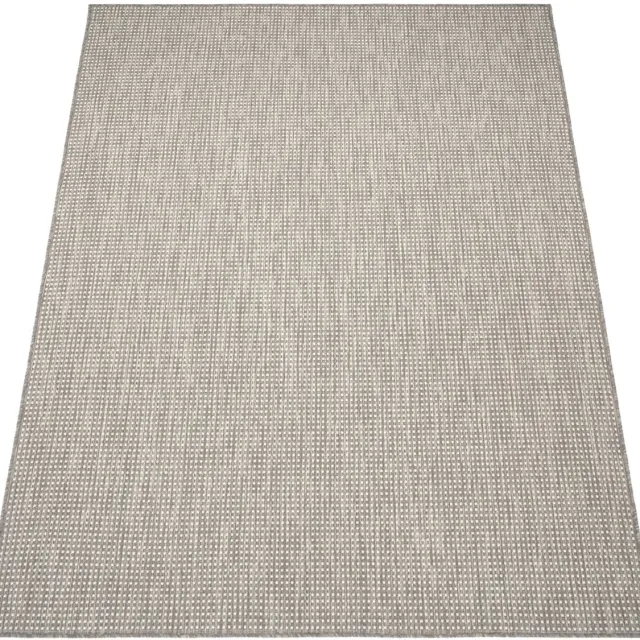 flycarpets Binnen & Buitenkleed Nacira Laagpolig Vloerkleed - Grijs