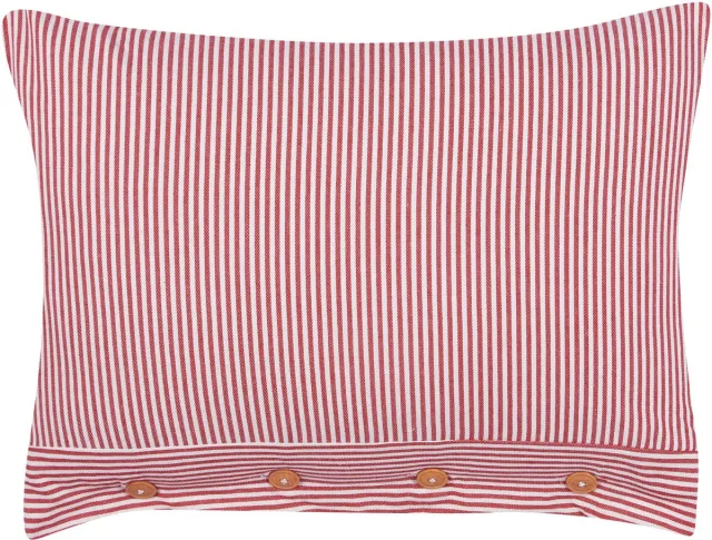 Beliani AALITA - Sierkussen - Rood/Wit - 40 x 60 cm - Katoen