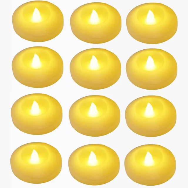 Flintry LED-theelichten 12-delige set – vlamloze LED kaarsen - flikkerend licht - LED Waxinelichtjes – werkt op batterijen – warm wit licht 12 stuks