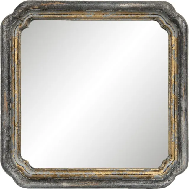 Clayre & Eef Spiegel 44x44 cm Goudkleurig Hout