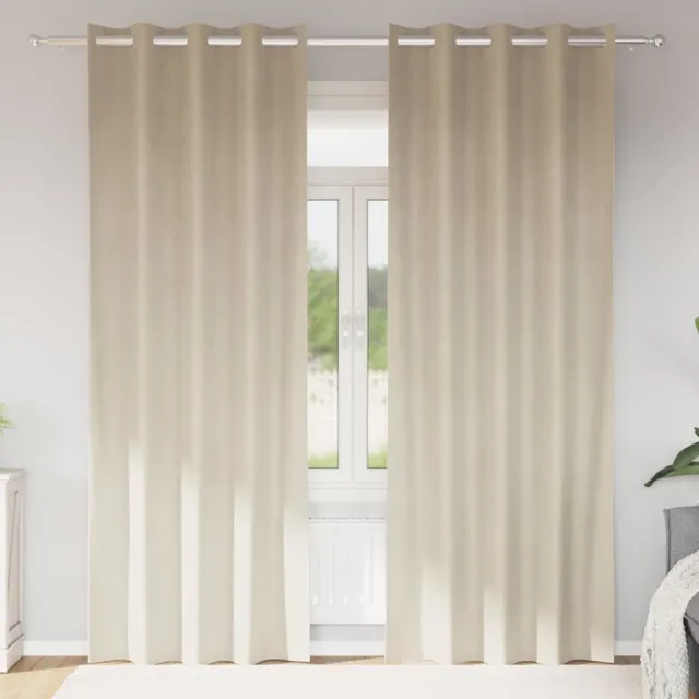 vidaXL Gordijnen 2 st Crèmekleurig 140 x 225 cm fluweel