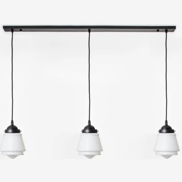 Coloured by Art 3 x Komeet lampen aan plafondbalk Moonlight - Art Deco Trade Wit
