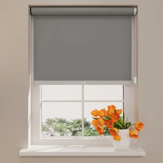 DTCH Elektrisch Rolgordijn Verduisterend - Easy Soft - Light Grey - 210 x 190 cm - Motionblinds CMD-02-P