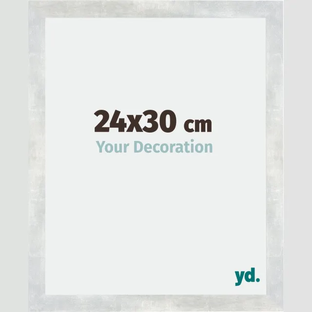 yd. Your Decoration - Fotolijst 24x30 cm - MDF - Zilver Glanzend Vintage - Mura