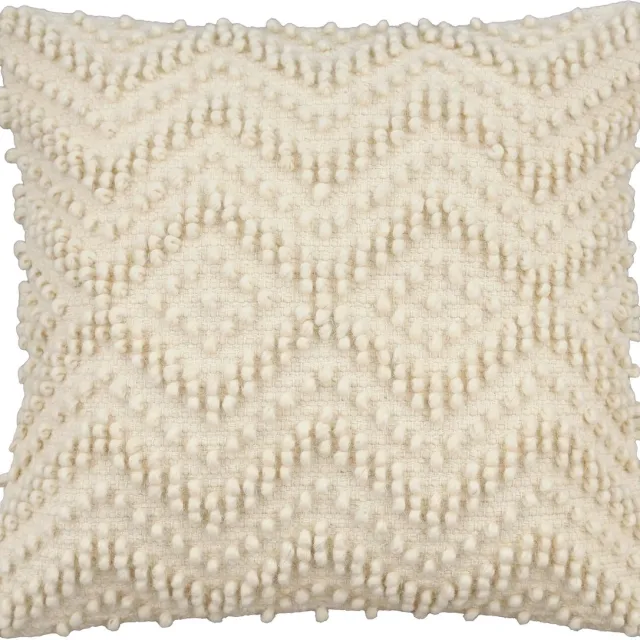 Urbane Hide Kussenhoes | Kussenhoesjes | Sierkussen | 45x45 cm | Boho | Katoen | Crème | Zonder binnenkussen