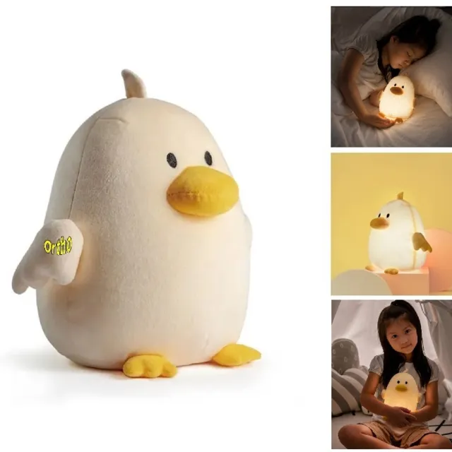 +Ortho Ortho® - Pluche Nachtlamp - Knuffel met Licht - Eend - Geel
