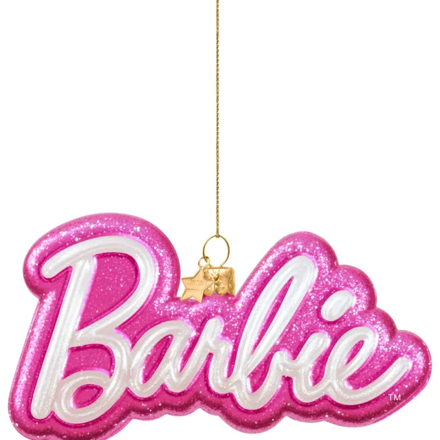 Vondels kerstornament Barbie logo roze