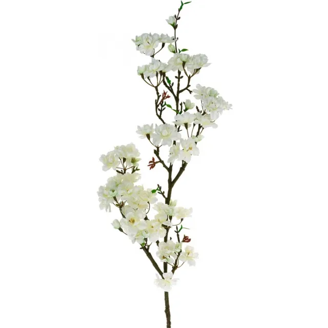 Viana Kersentak witte kunstveerdecoratie decoratieve tak 110cm