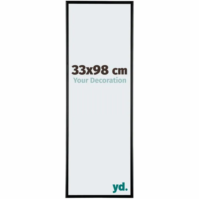 yd. Your Decoration - Fotolijst 33x98 cm - Aluminium - Zwart Hoogglans - Kent
