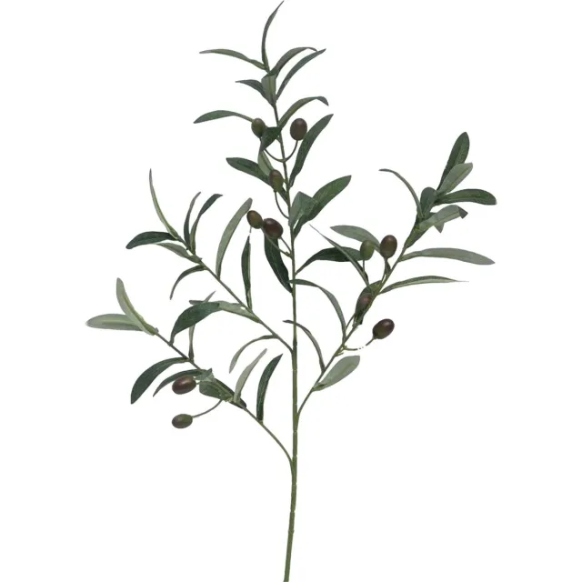 Bellatio Design Kunstplant Olijf takken - 75 cm - groen - olijfboom - siertakken stelen - decoratie