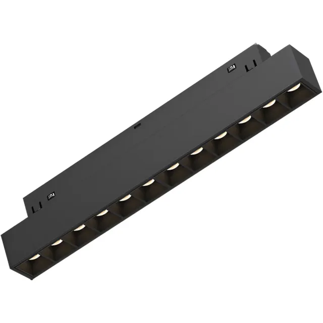 Qualu 48V Magnetische Lineaire LED Bar - Kingtron Magni Smart - Tuya Smart Tracklight - Dimbaar - 12W 1020lm 24D - Aanpasbare Lichtkleur 3000K-4000K-6000K - Zwart