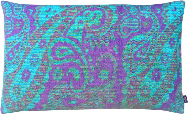 Aaizi velours sierkussen Mazan Purple Azur - 30x50 cm Blauw