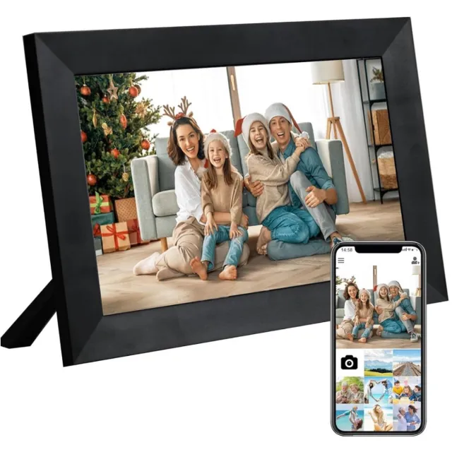 Thuys Digitaal Fotolijstje – Digitaal Fotokader – Met Wifi – 67cm x 46cm x 3cm – Zwart