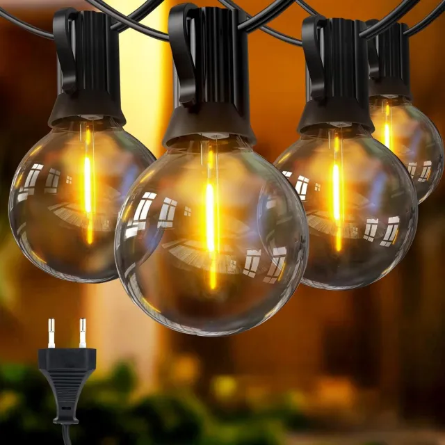 Smyl. Verlichting - Buitenverlichting - Lichtsnoer - 30 m - 53 Bulbs - LED Verlichting - Warm Licht - Tuin - Terras