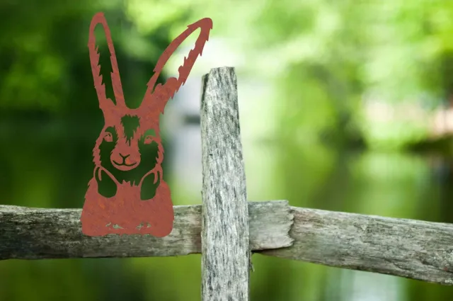 Art Bizniz Kiekeboe Konijn/ Rabbit Banny, Roest, 141644, 15,3x26,2x0,2cm Oranje
