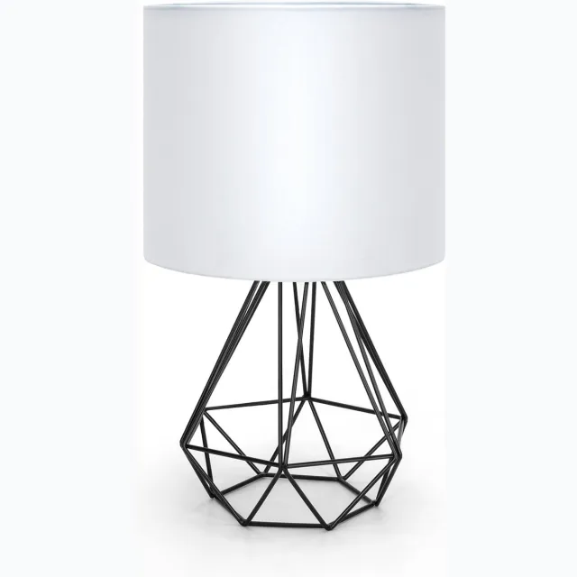 Aigostar 13XRK - Tafellamp - Metalen Basis - E14 fitting - Zonder Lamp - slaapkamer/woonkamer - 40 W - Wit