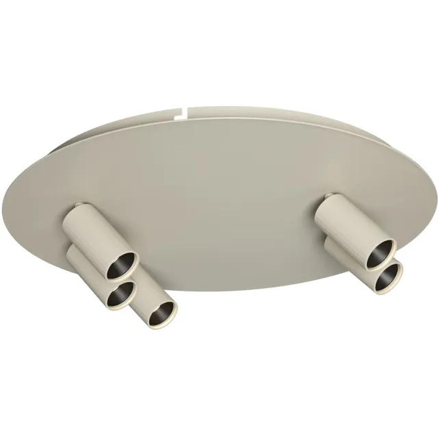 Fantasia ORYX ronde plafondlamp met 5 lichtpunten in beige, uit de Deco-collectie