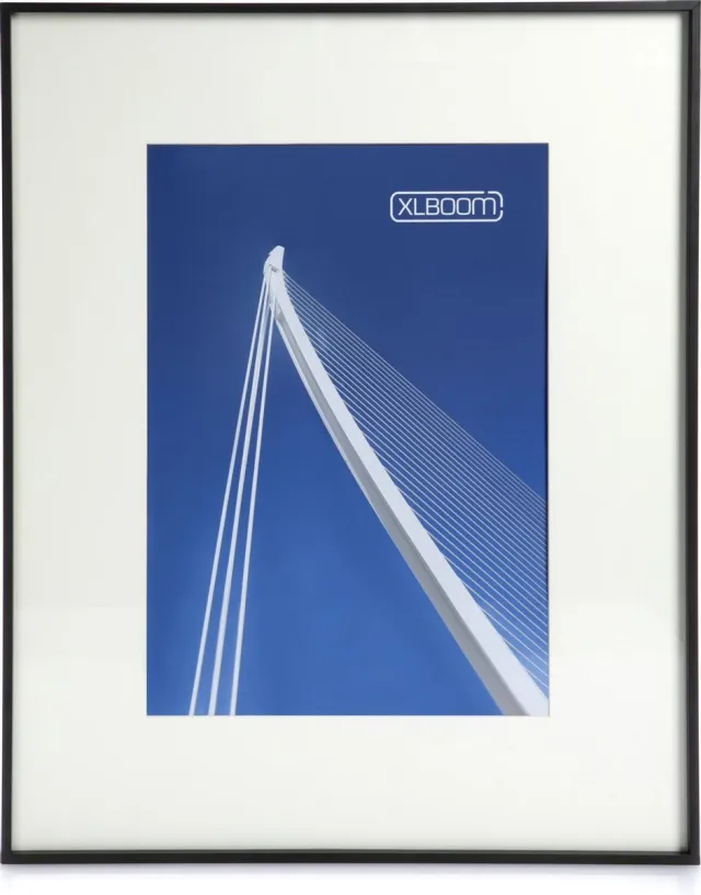 XLBoom Leon Fotolijst Fotoformaat A2 - Design Fotokader met Print van Kaatje Verschoren - Wanddecoratie - Verkrijgbaar in A2, A3, A4, 13x18 en Multi Foto (3 of 4 foto's) Zwart