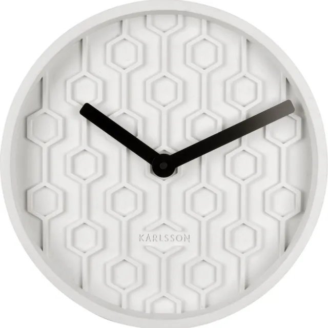 Karlsson Wandklok Honeycomb - Wit - Ø31cm - Wandklok