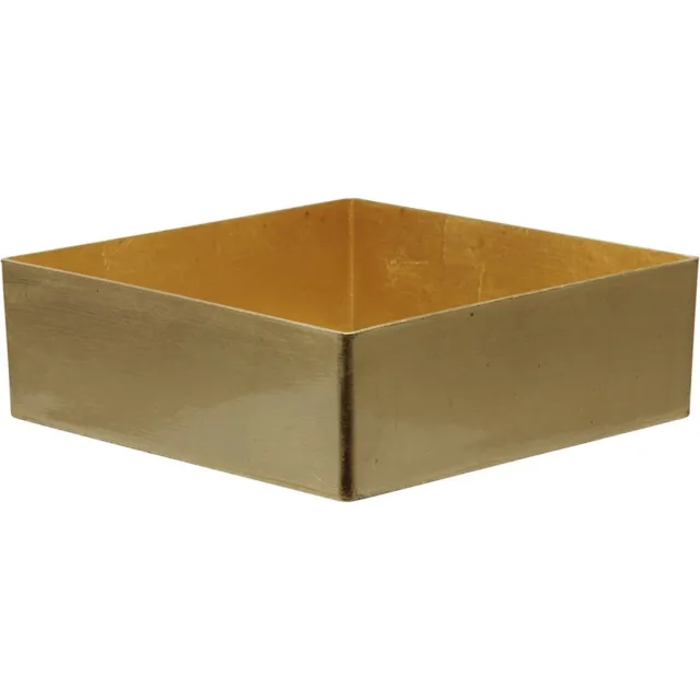 Othmar Decorations dienblad/plateau/tray - goud - 20 x 20 cm - kunststof - vierkant Goudkleurig