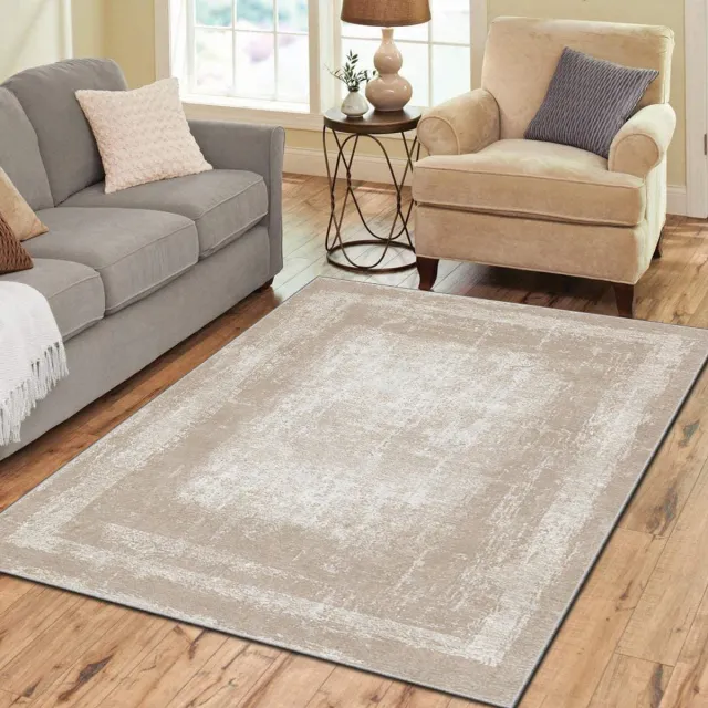 Zeo Wood Vloerkleed - Tapijt Woonkamer - Vloerkleed 160*230 cm - Anti Slip - Machinewasbaar Zand Beige