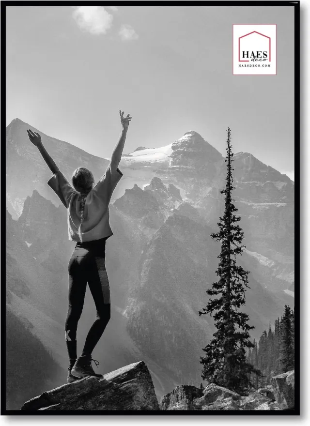 HAES deco ZEP - Kunststof Fotolijst "New Easy" Zwart voor formaat 50x70 - KB8PS