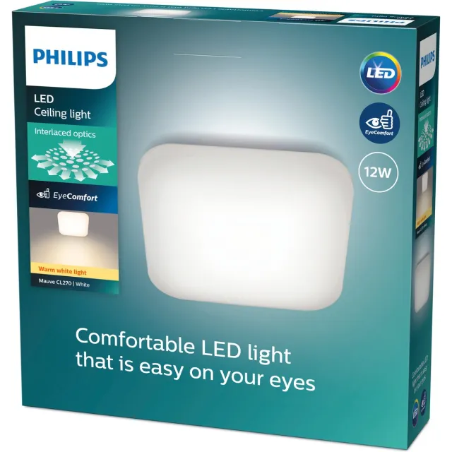 Philips Mauve plafondlamp Wit 2700K 12W