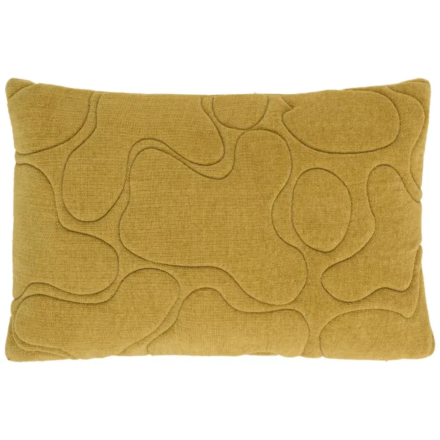 Urban Nature Culture rechthoekige sierkussen Nanami 60x40x13 cm - geel