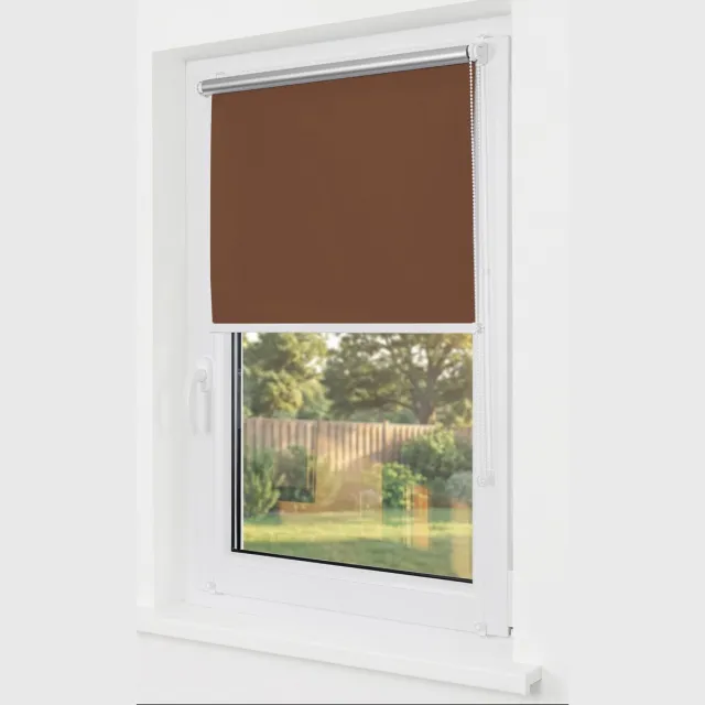 Estika Klemmfix thermo rolgordijn zonder boren 55x150 cm bruin verduisterend