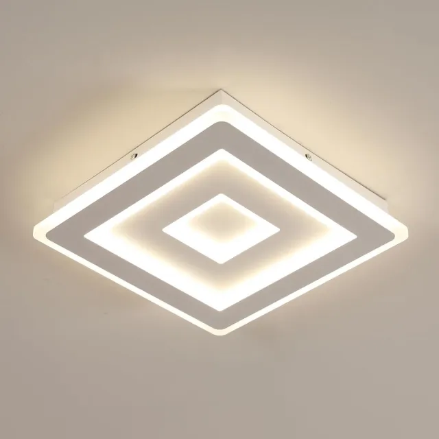 Haobosic Ultra Dunne Plafondlamp - Vierkant Wit - 36W LED - 4500K Neutraal Wit White