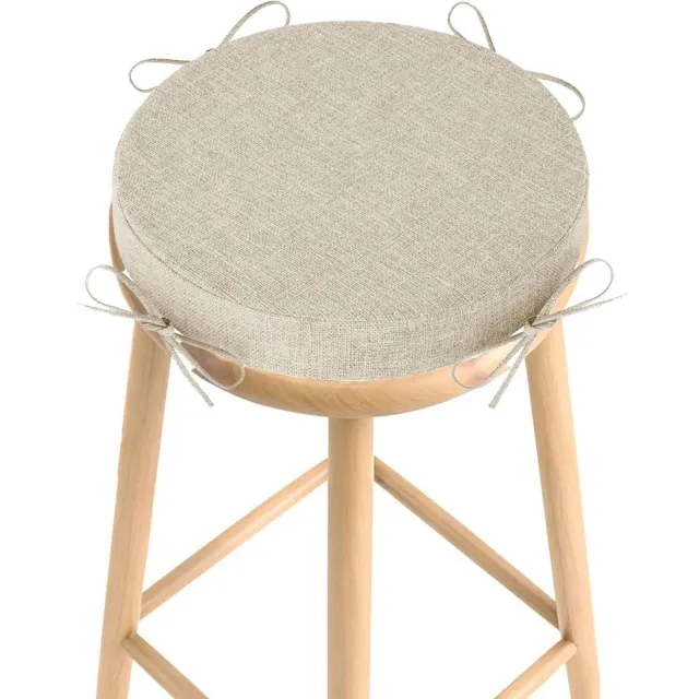 Famanu Rond zitkussen met bandjes van 30/33/35/40/45 cm, memory foam, antislip stoelkussen met wasbare hoes, perfect voor gebruik in keuken, kantoor of cafés
