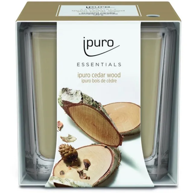Ipuro Geurkaars Cedar Wood 125 gram Wit