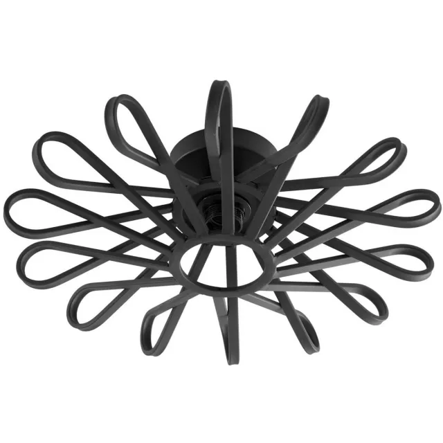 Lindby plafondlamp - 1licht - IJzer - H: 14 cm - E27 - zwart