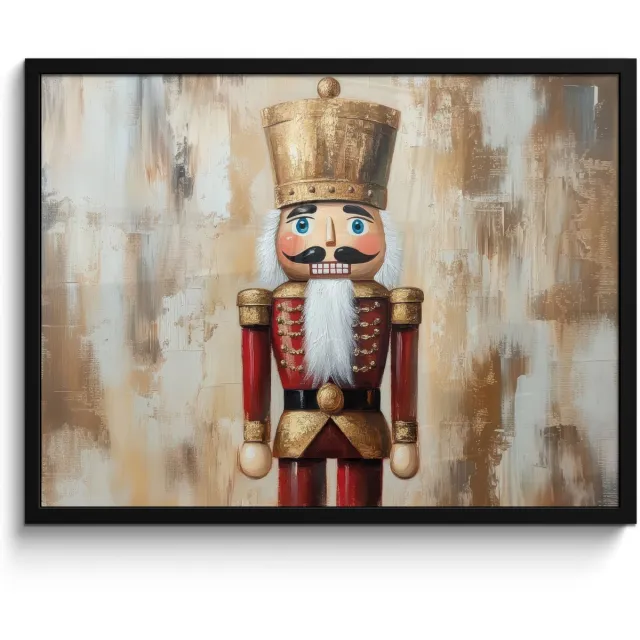 FrameYourWall Poster in lijst - Fotolijst 70x50 cm - Posters - Kerst - Poppetje - Abstract - Posterlijst zwart - Decoratie - Wanddecoratie woonkamer - Muurdecoratie slaapkamer - Kerstversiering - Kerstdecoratie voor binnen - Kerstmis De notenkraker