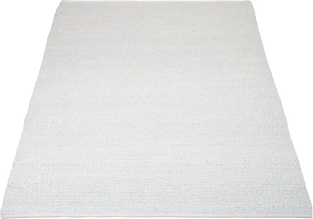 Veer Carpets Vloerkleed Stone White 160 x 230 cm - Wollen Design Vloerkleed in Scandinavische / Japandi Stijl Wit