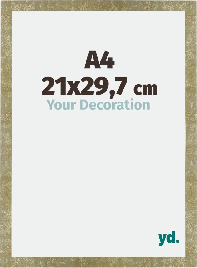 yd. Your Decoration - Fotolijst A4 21x 29,7 cm - MDF - Goud Antiek - Mura