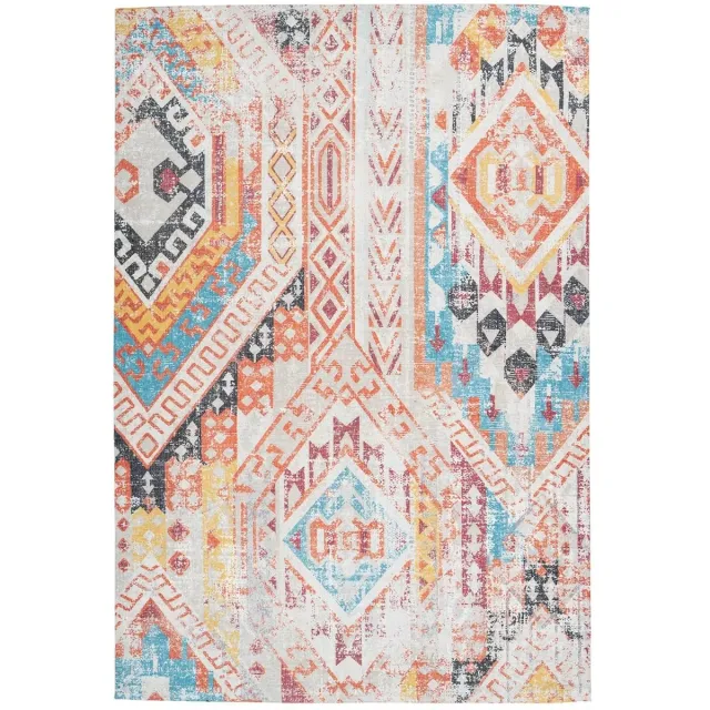 Dutch XXL Bohemian Vloerkleed | Tapijt | Indiana | Geometrisch | Multi/Oranje | 80x150 cm Multi / Oranje