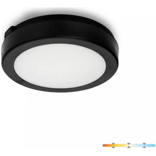 Kobi LED plafondlamp NAIROS G2 12W 3CCT IP65 Zwart Kobi Premium | Geen fitting | Warm Wit-Koel Wit-Daglicht | 12 watt | 30.000 Branduren
