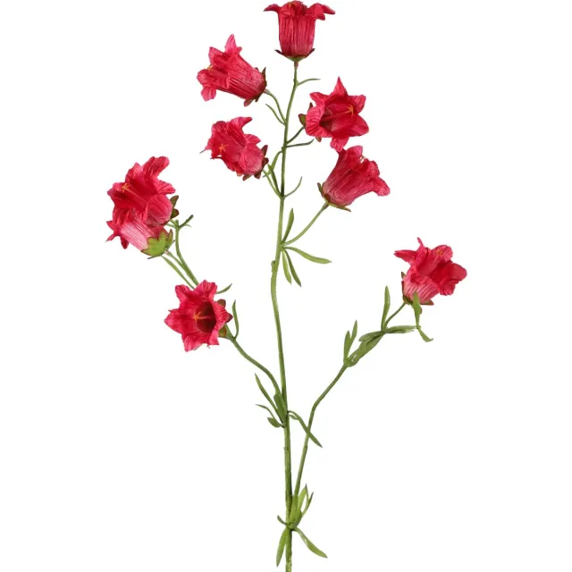 Viv! Home Luxuries Campanula - zijden bloem - fuchsia - 88cm Roze
