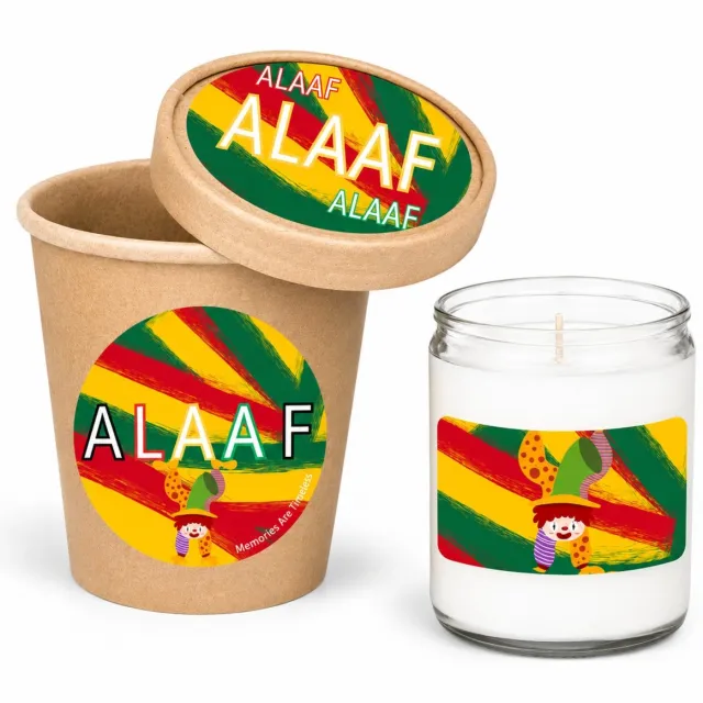 Memories Are Timeless Carnaval Cadeau met Kaars - Alaaf - Kaars 50 Branduren - Rood Geel Groen