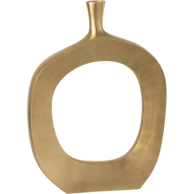 J-Line vaas Nina - aluminium - goud - small - Ø 10 cm
