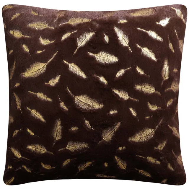 MEBLE ODNOWA Sierkussenhoes - Veerpatroon - Bruin - 40x40cm